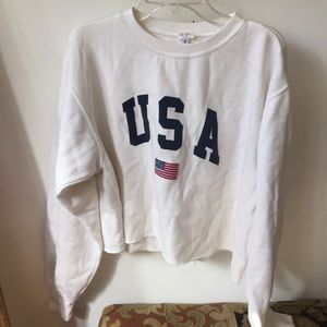 John Galt USA crop sweatshirt